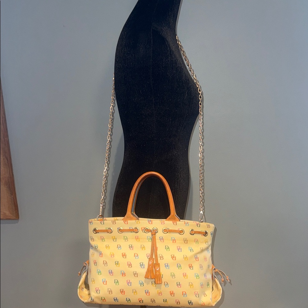 Dooney & Bourke Yellow Multicolor Tote with tassel - Picture 11 of 11